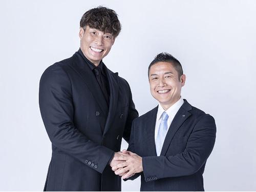 顧問に就任した元プロ野球選手の糸井嘉男氏と大門正義社長（写真右）